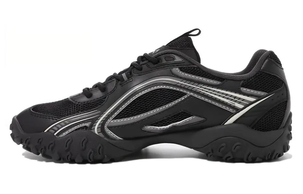FILA Eschape Cushioning, Wear Resistant Low Top Running Shoes Unisex Black