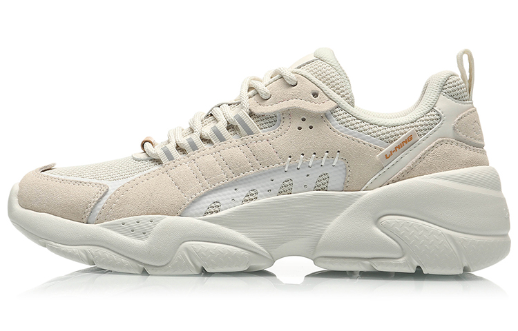 LiNing Moonchaser Cushioning Anti-Slip Wear-Resistant Breathability Low-Top Sports Casual Shoes Women's White