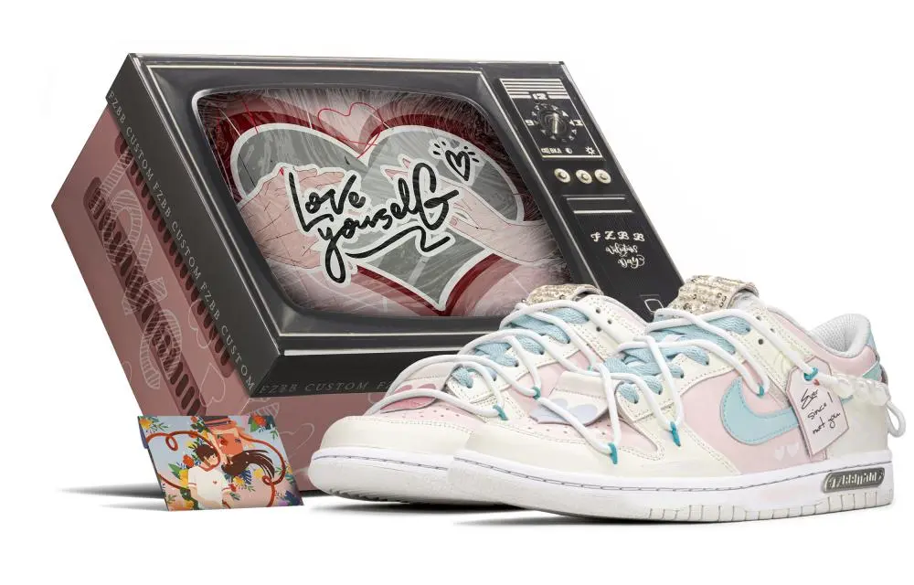 Nike Dunk Low top Skateboard Shoes GS Pink Blue