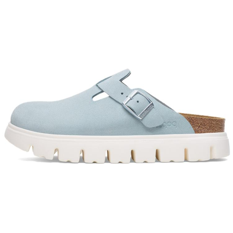 Birkenstock Boston Abrasion Resistant Closed Toe Slippers Women's Light Blue Narrow