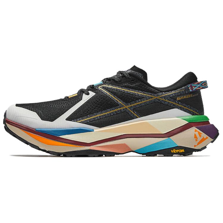 Anta Hunter Fury 2 Anti Slip Wear Resistant Low Top Trail Running Shoes Men's Black White