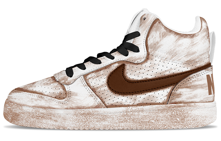 Nike Court Borough Low Mid top Skateboard Shoes Men's Gray Brown