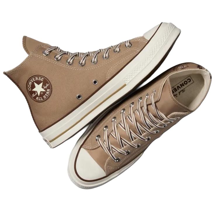 Converse 1970s Anti-Slip Wear-Resistant High-Top Canvas Shoes Unisex Brown