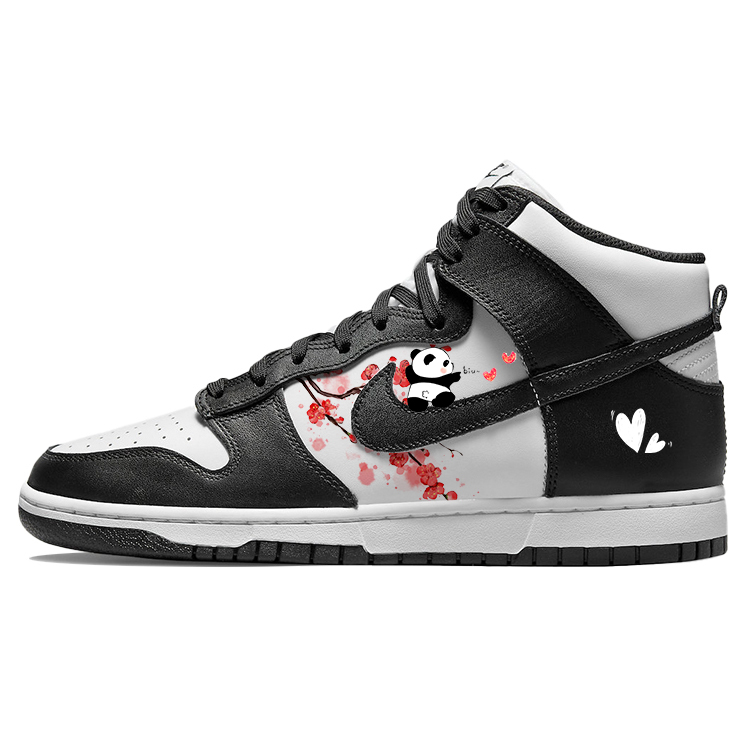 Nike Dunk Slip-Resistant Cushioning Wear-Resistant High-Top Skateboard Shoes Men's Black White