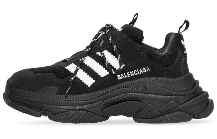 Balenciaga X Adidas Triple S Black White Women's