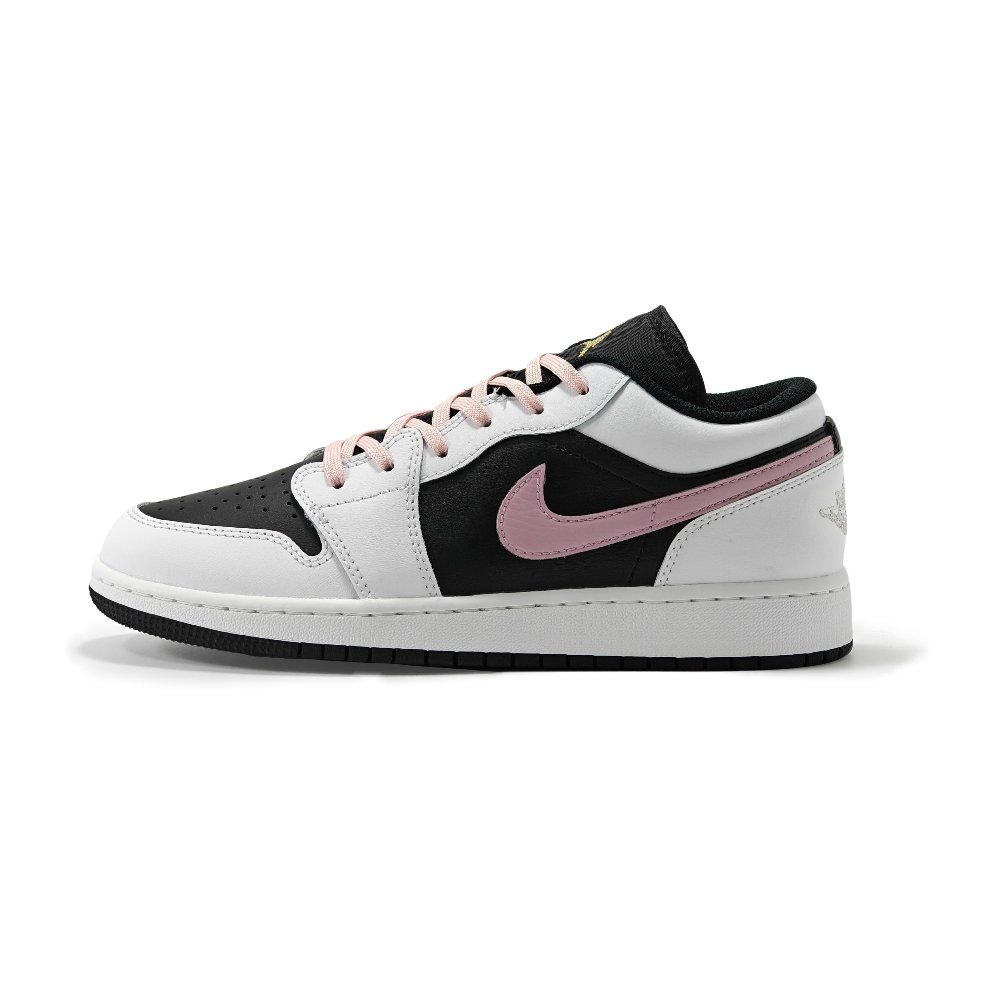 Jordan Air Jordan 1 Low Top Skateboard Shoes Unisex Black White