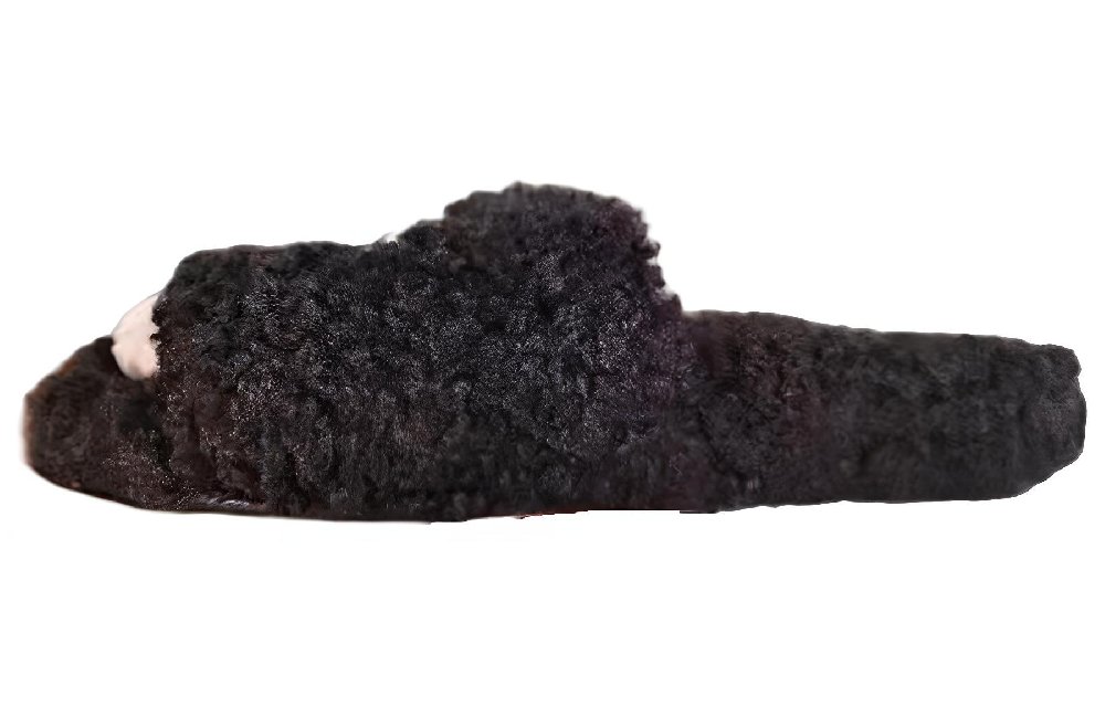 Balenciaga Furry Slides Black Women's