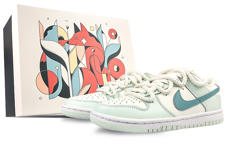 Nike Dunk Slip-Resistant Cushioning Wear-Resistant Low-Top Skateboard Shoes Women's Mint Green