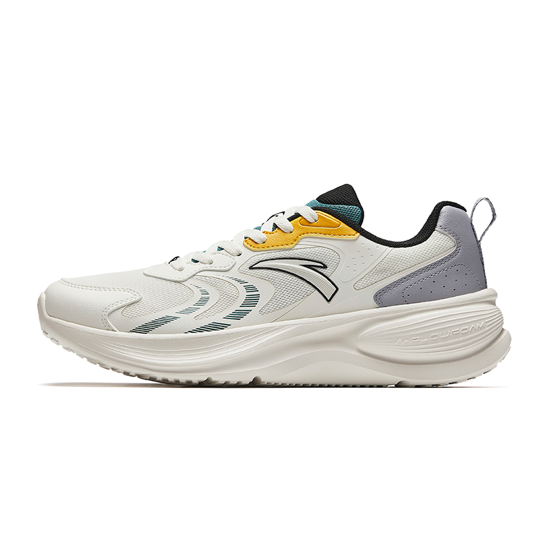 Anta Non-slip Wear-resistant Shock Absorption Low-Top Casual Running Shoes Men's White