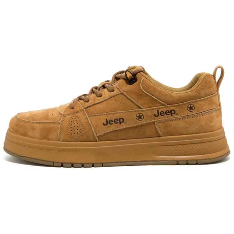 Jeep Low-Top Wheat Yellow Skateboard Shoes Men's Earth Yellow