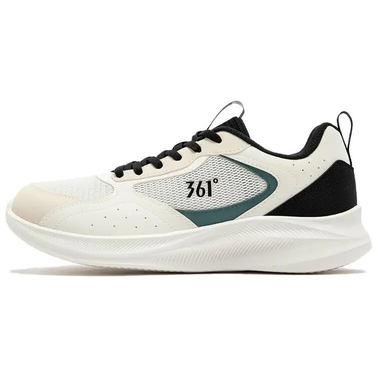 361° Cushioning, Breathable, And Resilient Design Low Top Training Running Shoes Men's Feather White Obsidian Black
