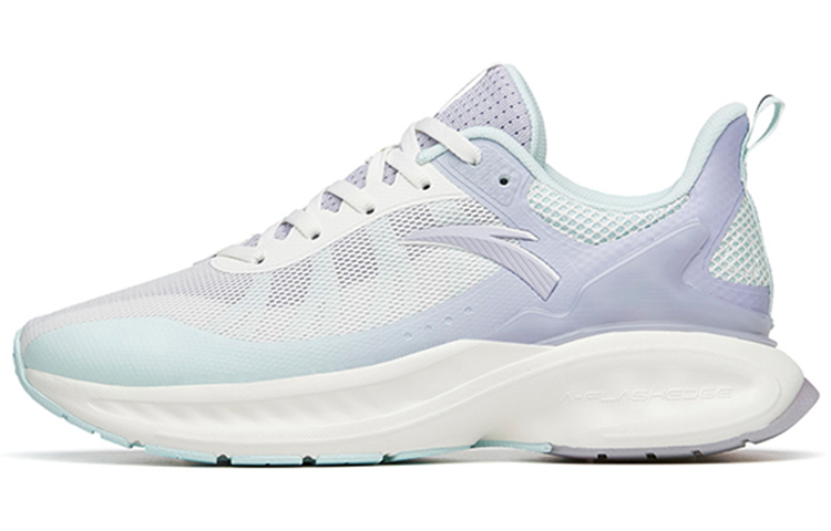 Anta Cushioning Anti-Slip Wear-Resistant Breathability Low-Top Running Shoes Women's White Blue Gray