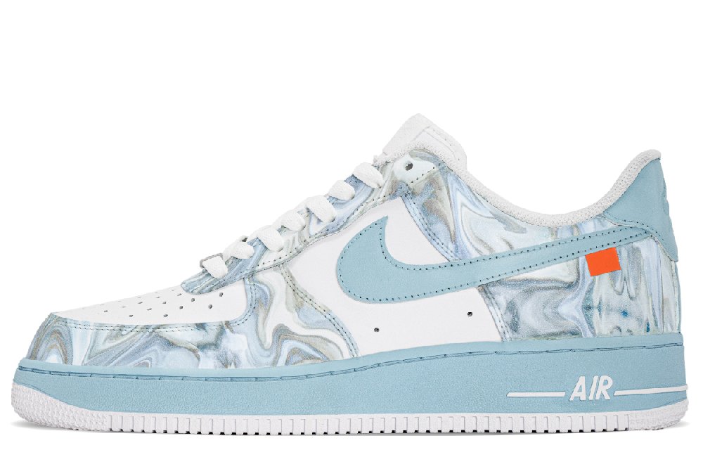 Nike Air Force 1 Thermal Coverage Low Top Skateboard Shoes Unisex White Blue