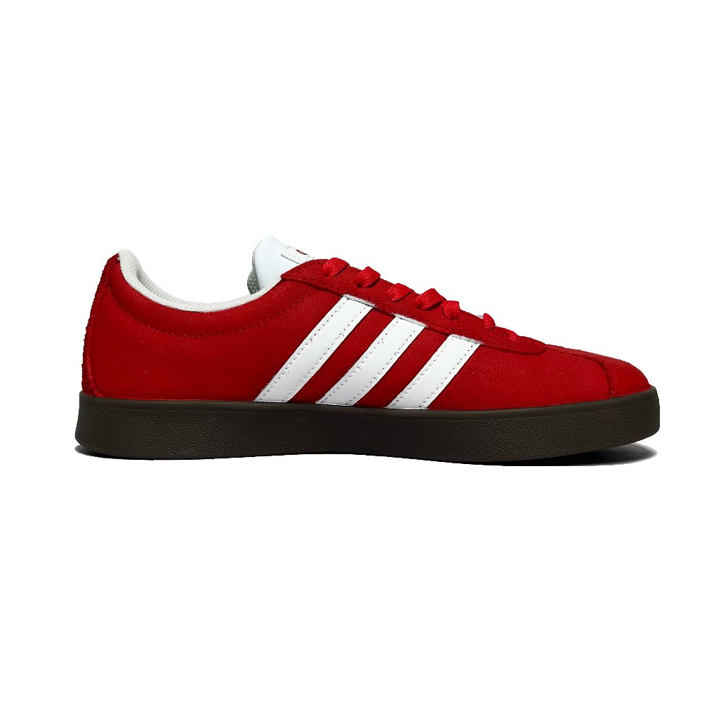 Adidas Neo Vl Court Classic Red Rose Abrasion Resistant Balance Low Top Skateboard Shoes Unisex Red