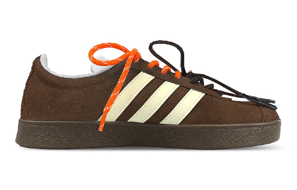 Adidas Neo Vl Court Classic Anti-Slip Wear-Resistant Low-Top Skateboard Shoes Unisex Dark Brown