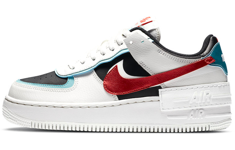 Nike Air Force 1 Low Shadow Bleached Aqua Chile Red Women's