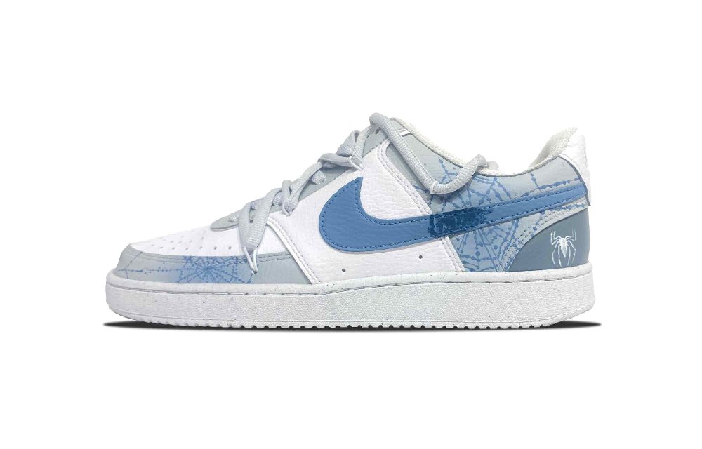 Nike Court Vision 1 Solitude Crack Anti-Slip Wear-Resistant Low-Top Skateboard Shoes Men's Blue