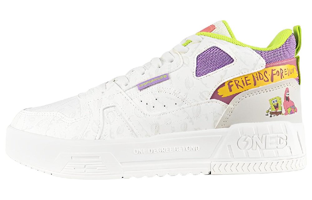 361° Wear resistant And Lightweight Low Top Skateboard Shoes Women's White Purple