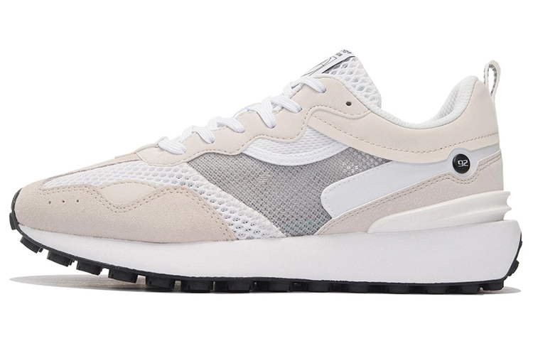 LiNing Fangyuan Classic Cushioning Anti-Slip And Wear-Resistant Low-Top Sports Casual Shoes Women's White Sand Gray