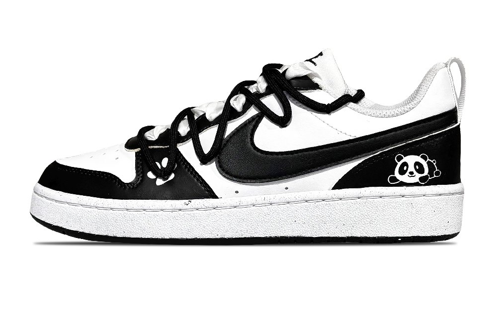 Nike Court Borough Low-Top Skateboard Shoes Women's Black White