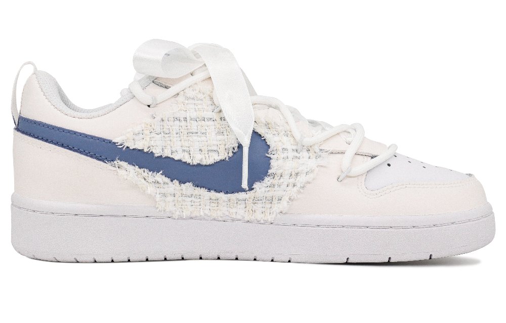Nike Court Borough Low Frenzied Creation Silent Stars Slip-Resistant Low-Top Skateboard Shoes Women's Ecru