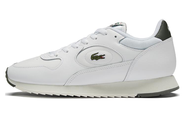 LACOSTE Wear-Resistant Water-Resistant Lightweight Low-Top Casual Shoes Men's White Green