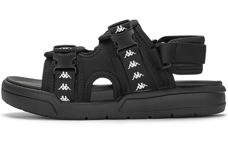 Kappa Jungle Lion Collection Beach Sandals Unisex Black
