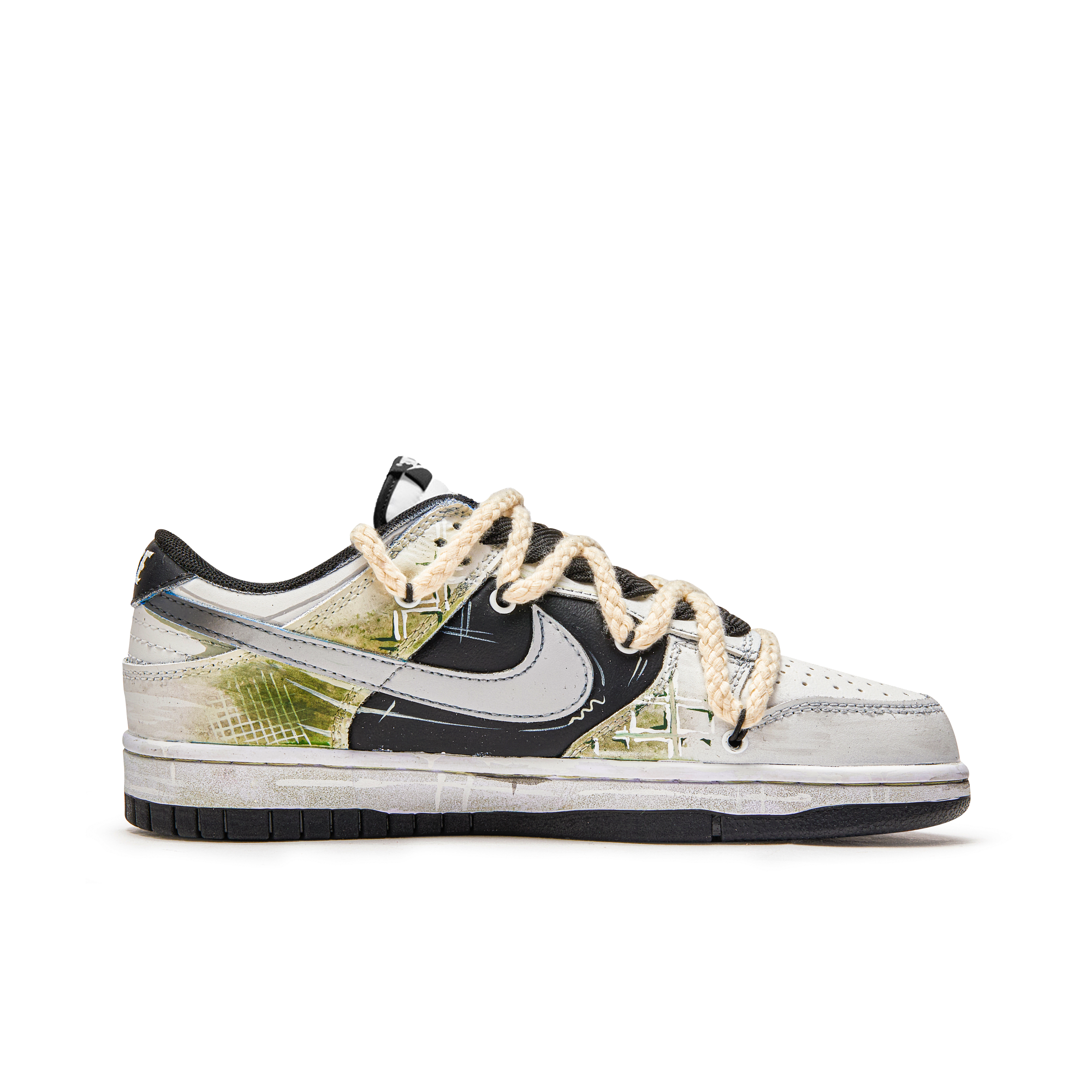 Nike Dunk Green Book Cushioning Quick Dry Abrasion Resistant Balance Low top Skateboard Shoes Unisex Green Black