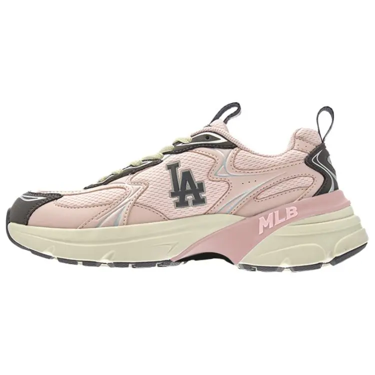 MLB Los Angeles Dodgers Breathable Low top Running Shoes Unisex Light Pink