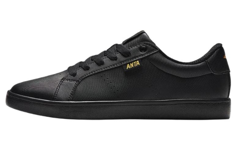 Anta Cushioning Lightweight Low Top Skateboard Shoes Men's Black