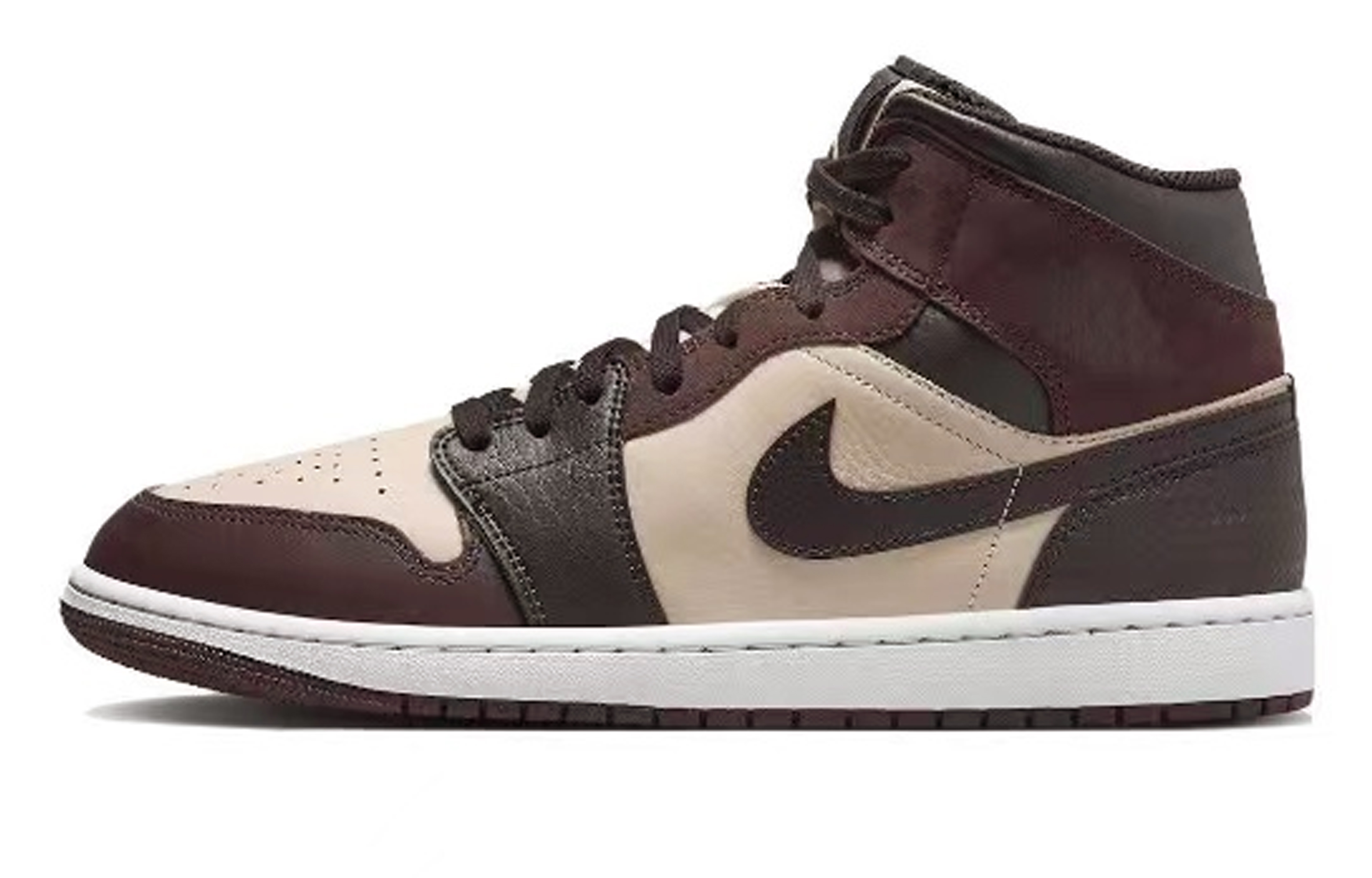 Jordan Air Jordan 1 Mid-Top Vintage Basketball Shoes Men's Earth Brown купить в интернет-магазине Yoocart с быстрой доставкой по России.