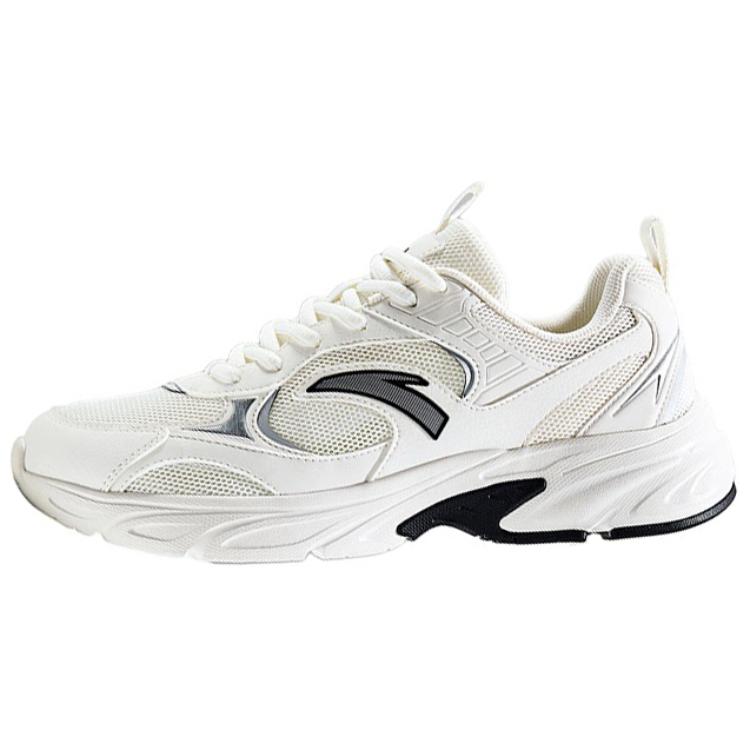 Anta Cushioning Breathable Low-Top Casual Shoes Men's Silver White
