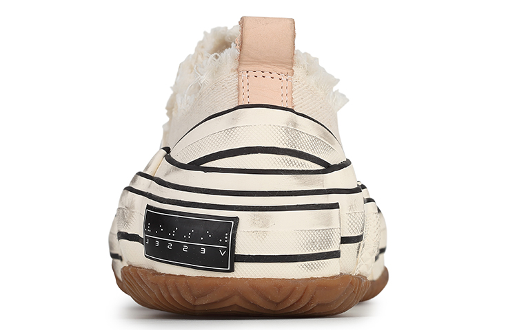 XVESSEL Canvas Shoes Unisex Low-Top Ecru/Brown
