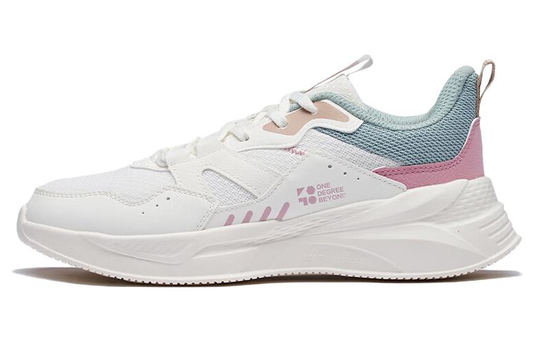 361° Cushioning, Slip Resistant, And Abrasion Resistant Low Top Sports Casual Shoes Women's White Green