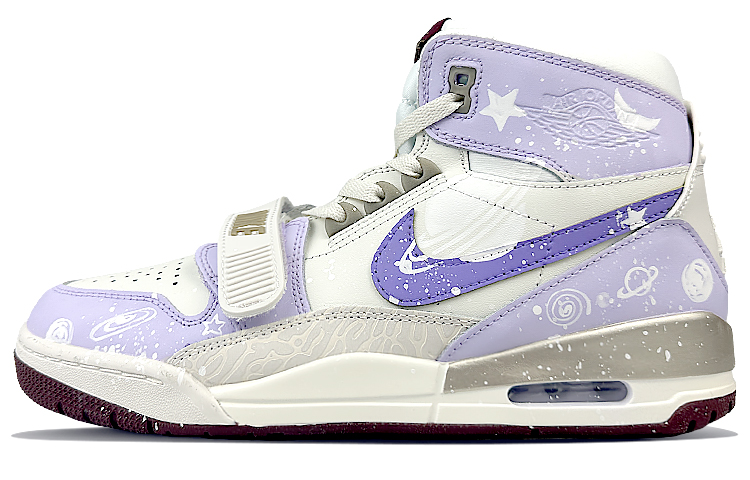 Jordan Legacy 312 High-Top Vintage Basketball Shoes Men's Purple White