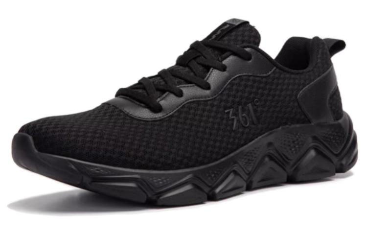 361° Anti-Slip Wear-Resistant Low-Top Running Shoes Men's Black Gray