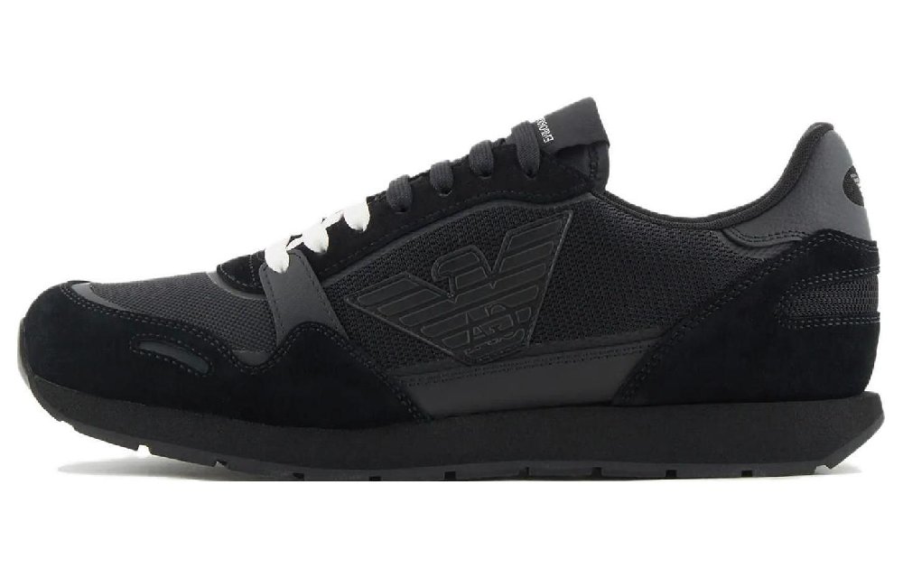 EMPORIO ARMANI Logo-appliqué Suede Sneakers