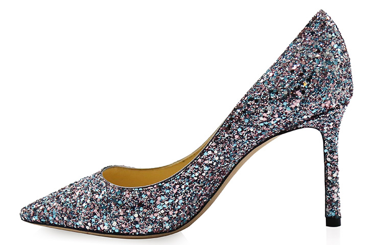 Jimmy Choo ROMY Slim Heel High Heels 8.5cm Women's Blue Gray