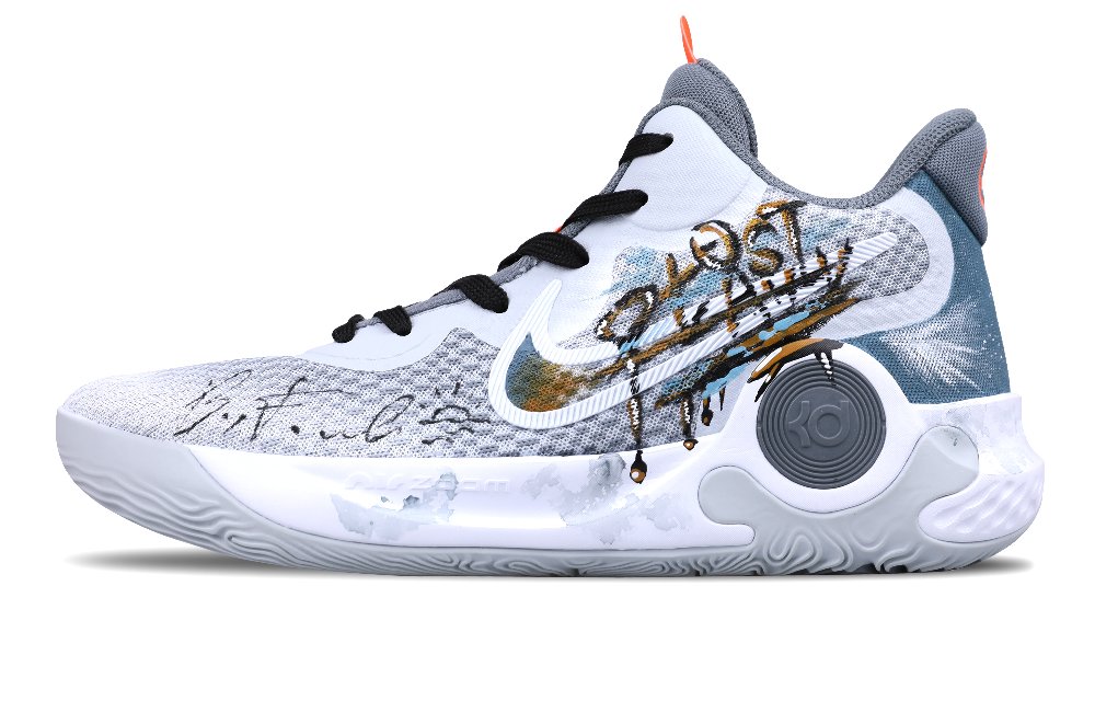 Nike KD Trey 5 IX Cushioning Wear-Resistant Mid-Top Basketball Shoes Unisex Gray White
