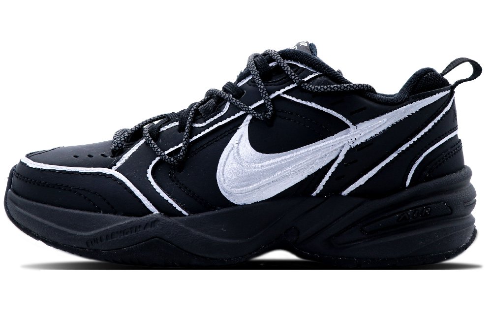 Nike Air Monarch 4 Cushioned Anti-Slip And Wear-Resistant Lightweight Low-Top Chunky Sneakers Unisex Black