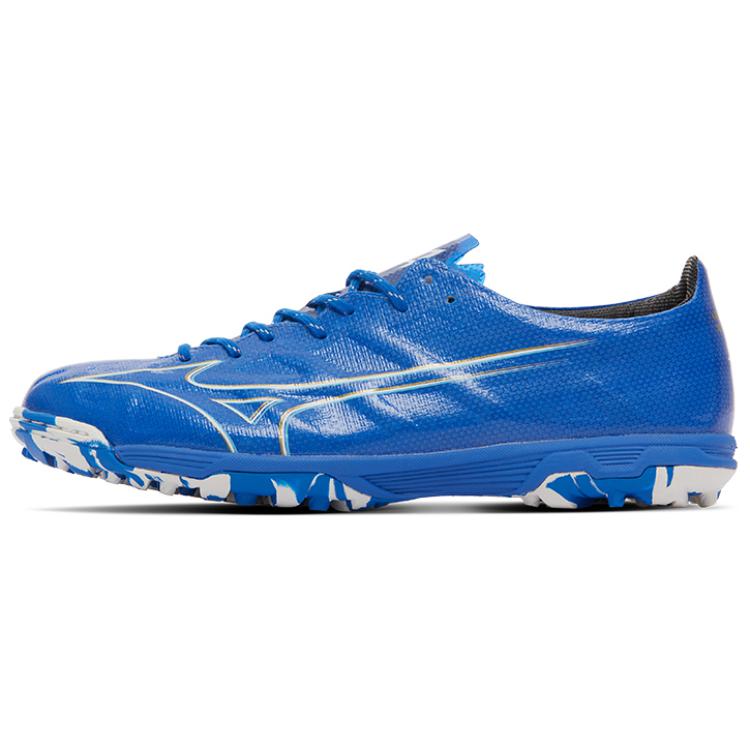 Mizuno Artificial Ground Natural Ground Anti-Slip Wear-Resistant Soccer Shoes Men's Blue White