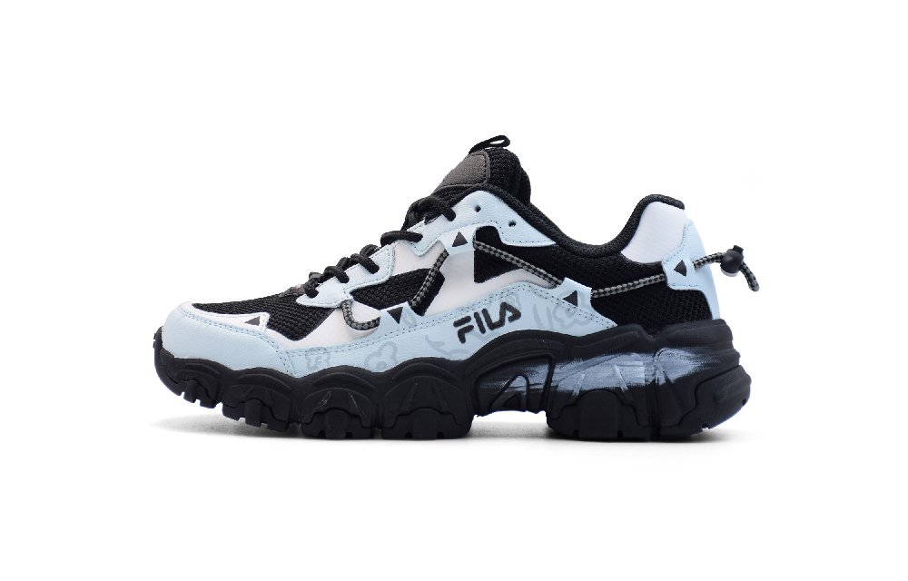 FILA Cat Claw Anti-Slip Wear-Resistant Low-Top Casual Shoes Unisex Black Blue