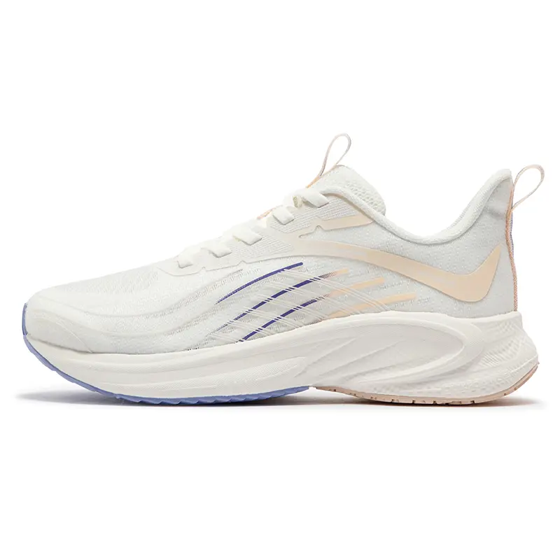 361° Cushioned Wear-Resistant Breathable Low-Top Casual Running Shoes Women's White Purple