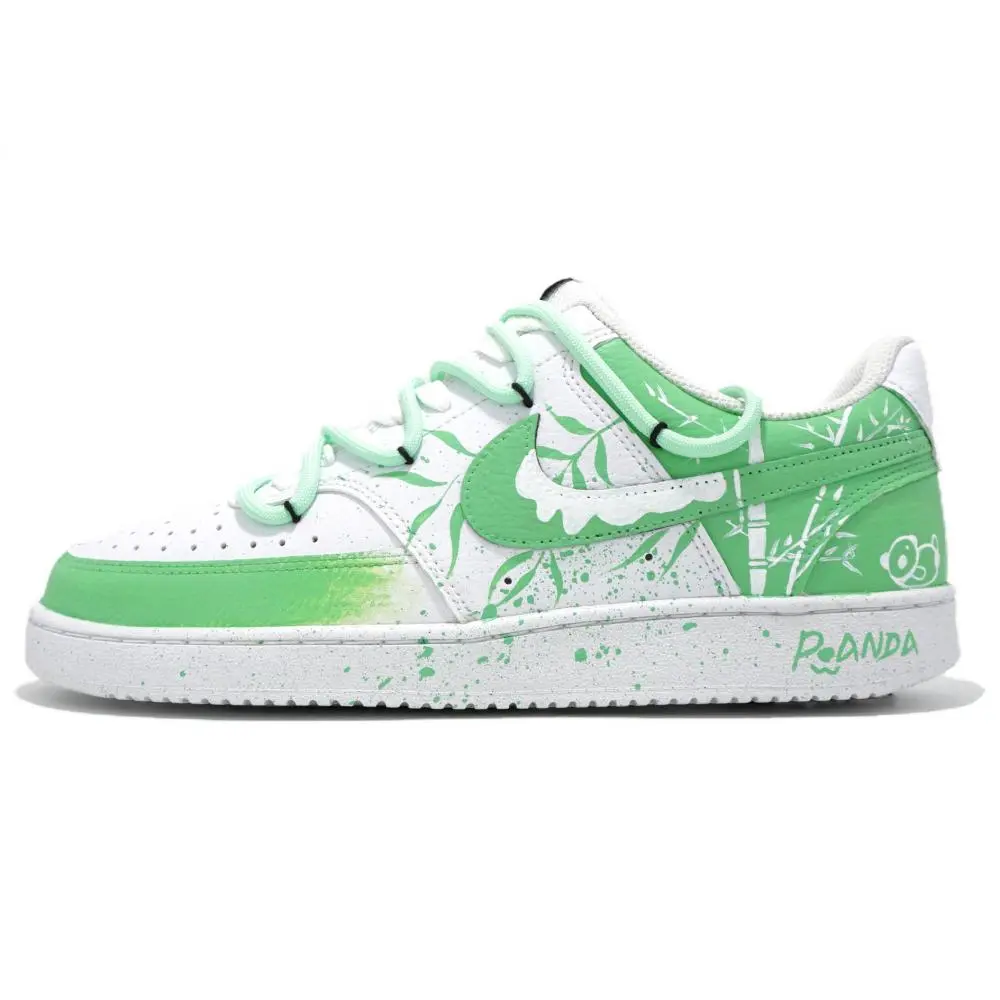 Nike Court Vision 1 Anti-Slip Wear-Resistant Low-Top Skateboard Shoes Unisex White Green
