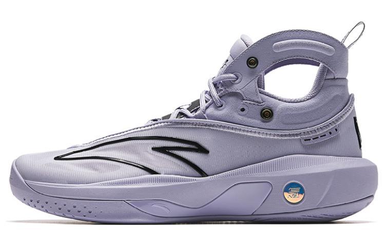 Anta KT8 KT 8, Father And Son Anti Slip Wear Resistant Low Top Basketball Shoes Men's Purple Black