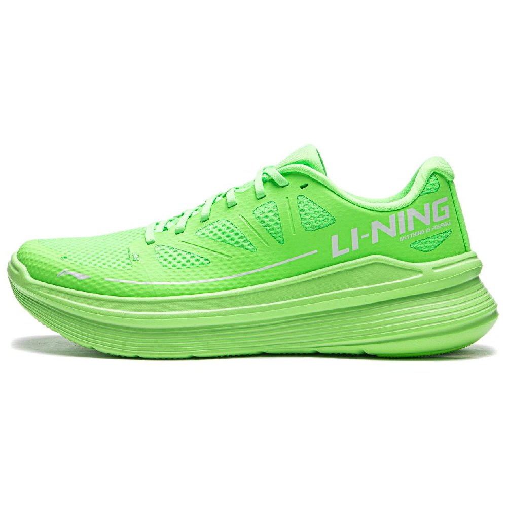 LiNing Ling Yue Cushioning Slip Resistant Low Top Running Shoes Men's Neon Green