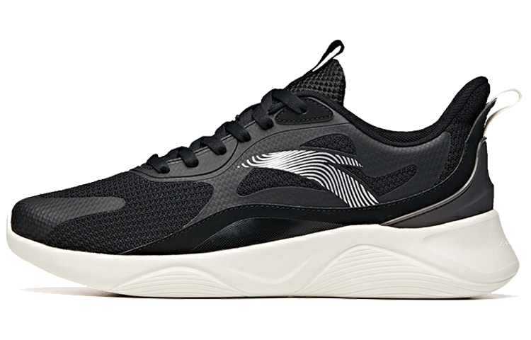 Anta Lingyun Shock Absorbers Slip Resistant, Abrasion Resistant, Lightweight Low Top Running Shoes Men's Black White