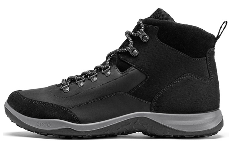 Ecco High Top Outdoor Casual Shoes Men's Black