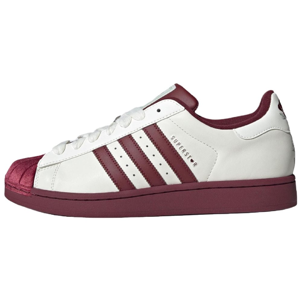Adidas Originals Superstar 2 Low Top Skateboard Shoes Unisex White Red