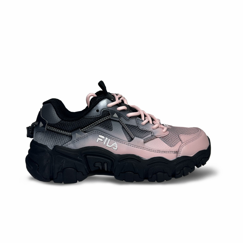 FILA Running Pink Flame Sweetheart Anti Slip Wear Resistant Low Top Casual Shoes Unisex Black Pink купить в интернет-магазине Yoocart с быстрой доставкой по России.
